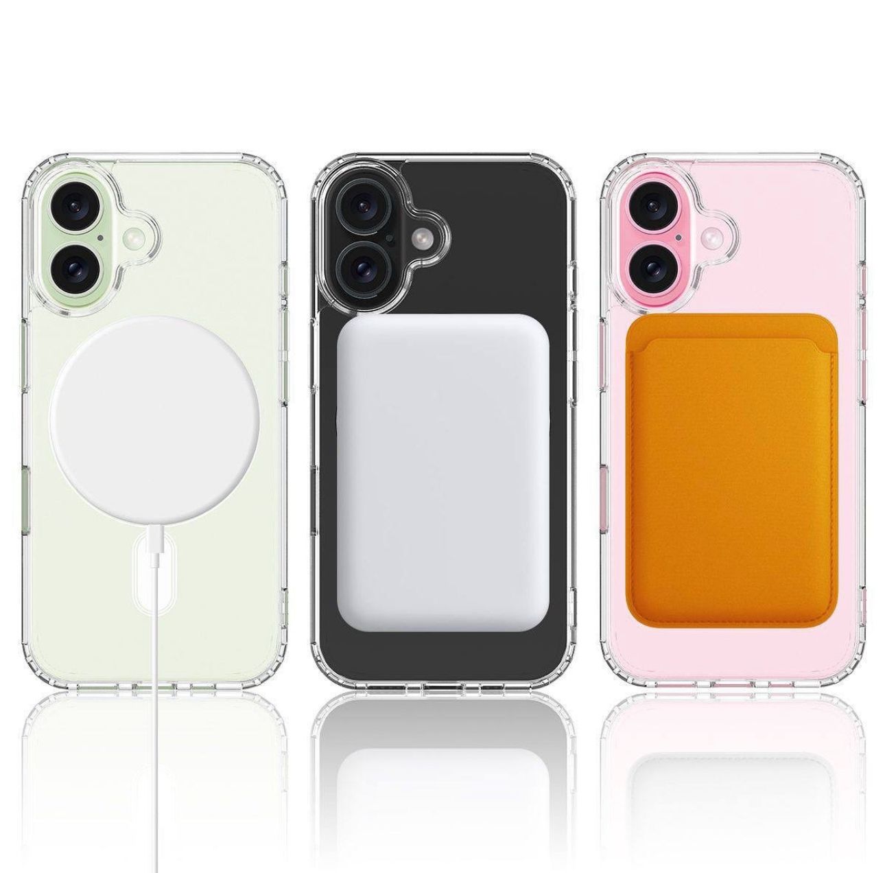 Protective Apple iPhone Back Cover - Transparent Magsafe Case for iPhone 16 Pro - Style 4