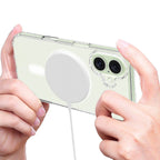 Protective Apple iPhone Back Cover - Transparent Magsafe Case for iPhone 16 - Style 6