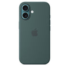 Protective Apple iPhone Back Cover - Logo Silicon Case for iPhone 16 (Lake Green)