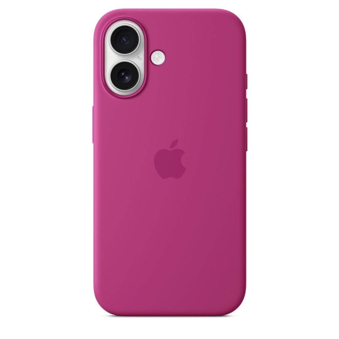 Logo Silicon Case for iPhone 16 (Fuschia Pink)