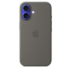 Protective Apple iPhone Back Cover - Logo Silicon Case for iPhone 16 Plus (Grey) - Style 3
