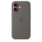 Protective Apple iPhone Back Cover - Logo Silicon Case for iPhone 16 (Grey) - Style 5