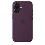 Protective Apple iPhone Back Cover - Logo Silicon Case for iPhone 16 Plus (Plum)