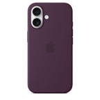 Protective Apple iPhone Back Cover - Logo Silicon Case for iPhone 16 Plus (Plum) - Style 2