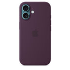 Protective Apple iPhone Back Cover - Logo Silicon Case for iPhone 16 Plus (Plum) - Style 4