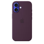 Protective Apple iPhone Back Cover - Logo Silicon Case for iPhone 16 Plus (Plum) - Style 5