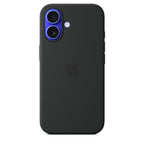 Protective Apple iPhone Back Cover - Logo Silicon Case for iPhone 16 Plus (Black) - Style 2