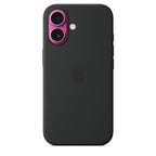 Protective Apple iPhone Back Cover - Logo Silicon Case for iPhone 16 Plus (Black) - Style 4