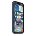 Protective Apple iPhone Back Cover - Logo Silicon Case for iPhone 16 Plus (Denim Blue) - Style 6