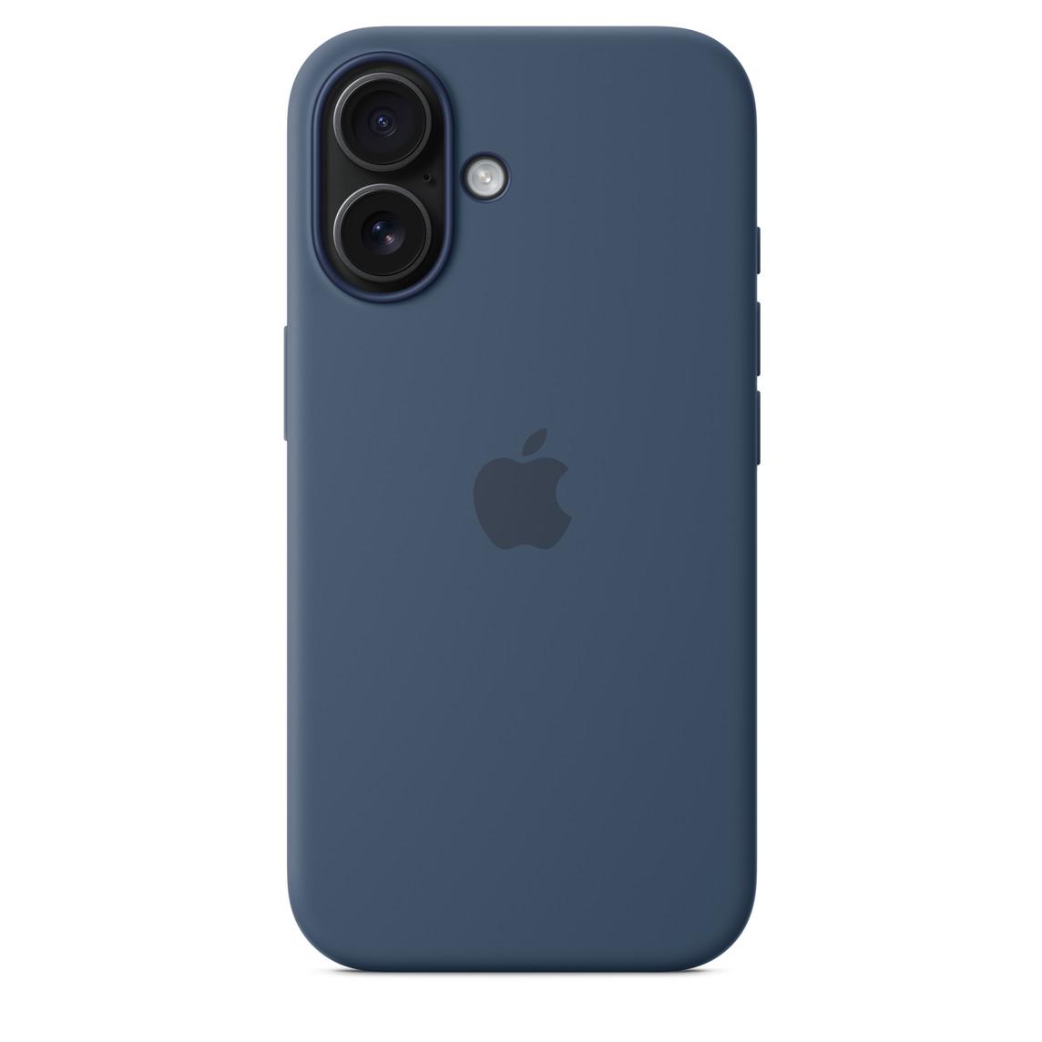 Logo Silicon Case for iPhone 16 (Denim Blue)