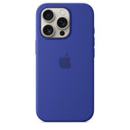 Protective Apple iPhone Back Cover - Logo Silicon Case for iPhone 16 Pro Max (Marine Blue) - Style 2