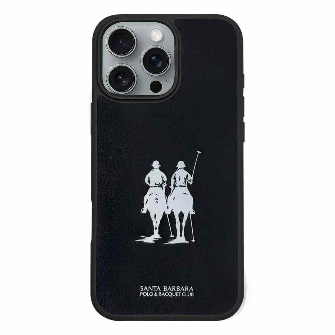 Protective Apple iPhone Back Cover - Santa Barbara Polo URIAH Series Case for iPhone 16 Pro (BLACK)