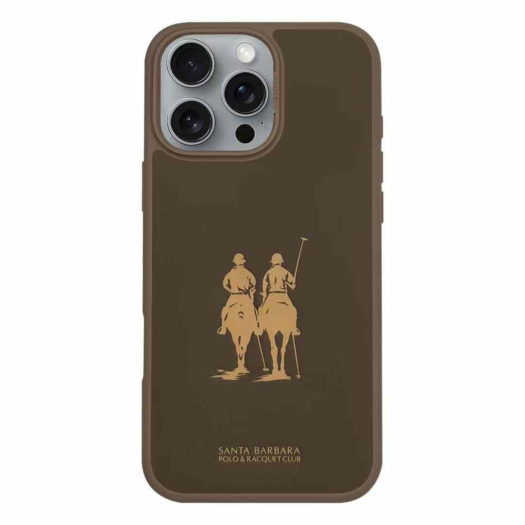 Protective Apple iPhone Back Cover - Santa Barbara Polo URIAH Series Case for iPhone 16 Pro (BROWN)