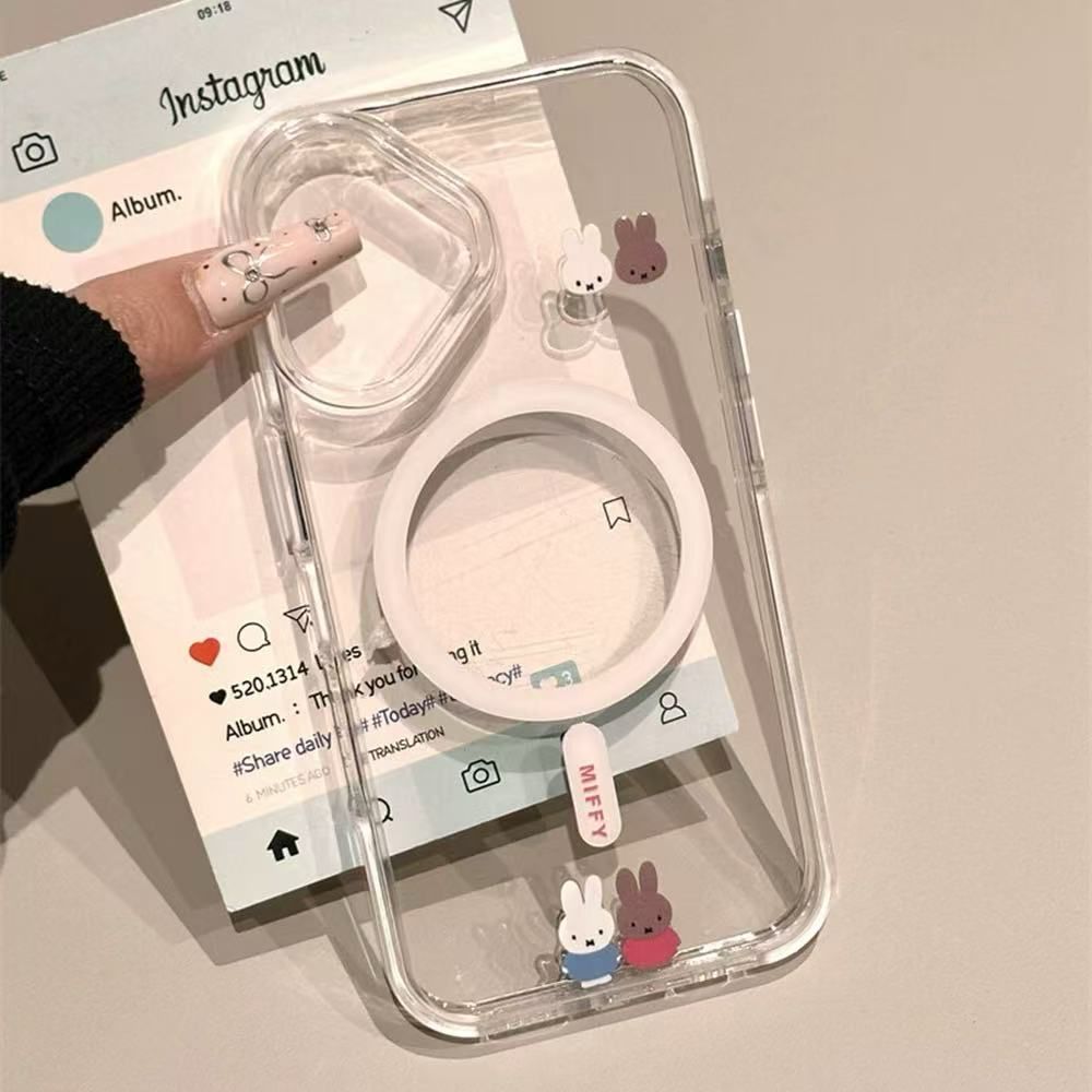 Protective Apple iPhone Back Cover - Transparent Cartoon Designer Silicon Case for iPhone 16 Pro