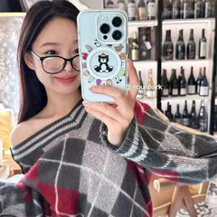 Transparent Cartoon Designer Silicon Case for iPhone 16 Pro