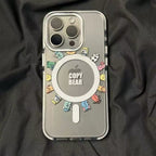 Protective Apple iPhone Back Cover - Transparent Cartoon Designer Silicon Case for iPhone 16