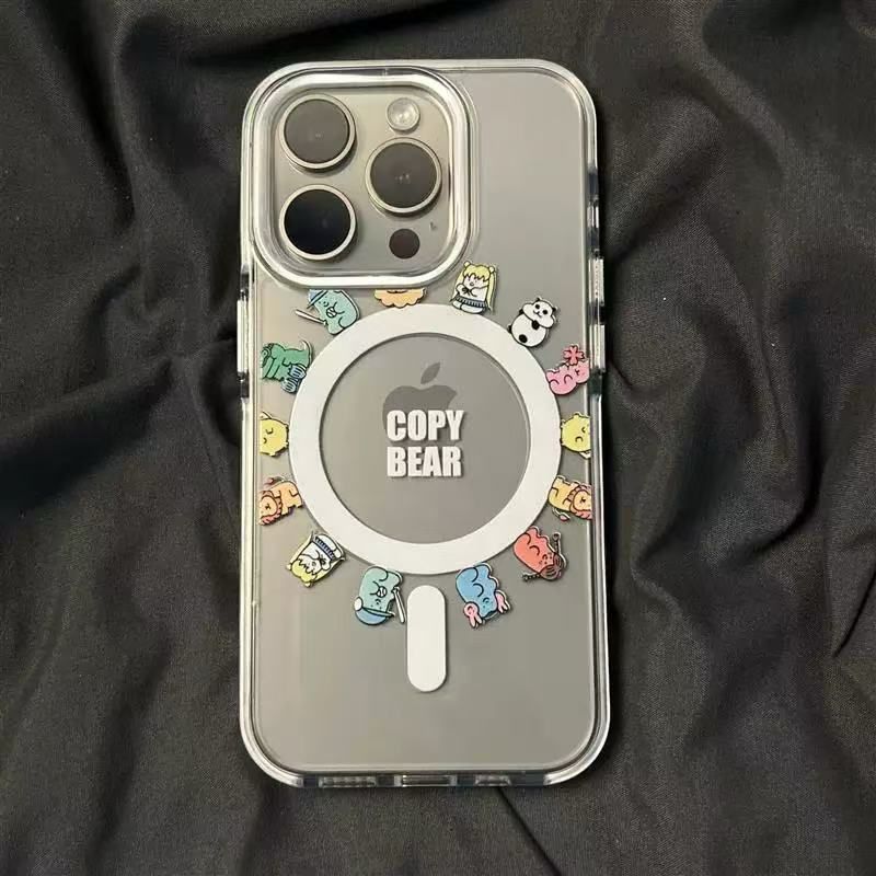 Protective Apple iPhone Back Cover - Transparent Cartoon Designer Silicon Case for iPhone 16 Pro