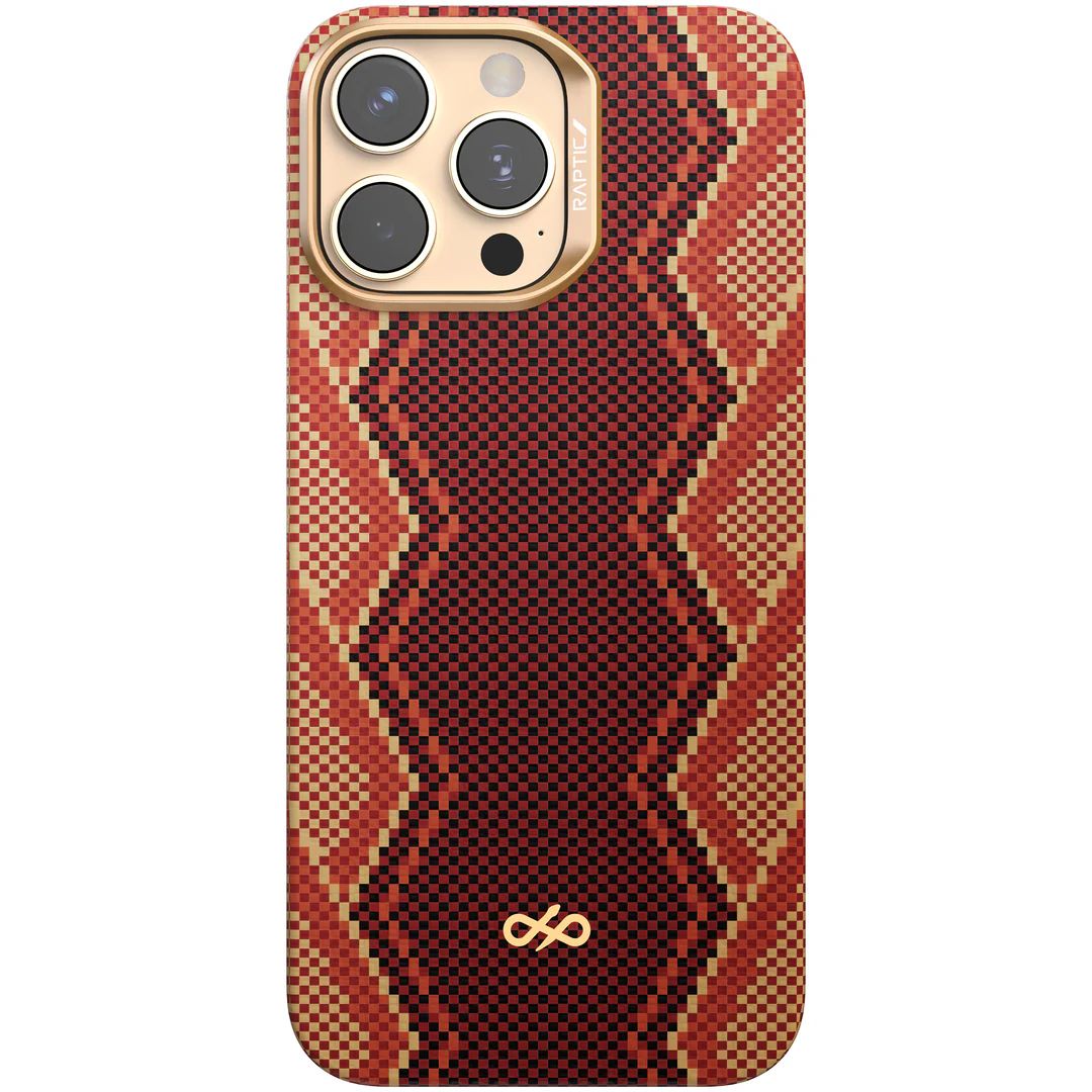 Raptic Strong - DEFENSE Armor - Aramid Fiber Skin - Profound- MagSafe Compatible - Snake Pattern case for iPhone 16 Pro