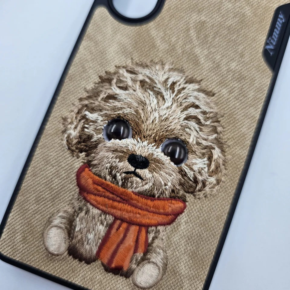 Nimmy Premium Embroidered Leather Case - Samsung Galaxy S25 Ultra Nimmy Official Embroidery Leather Case - Brown - Style 3