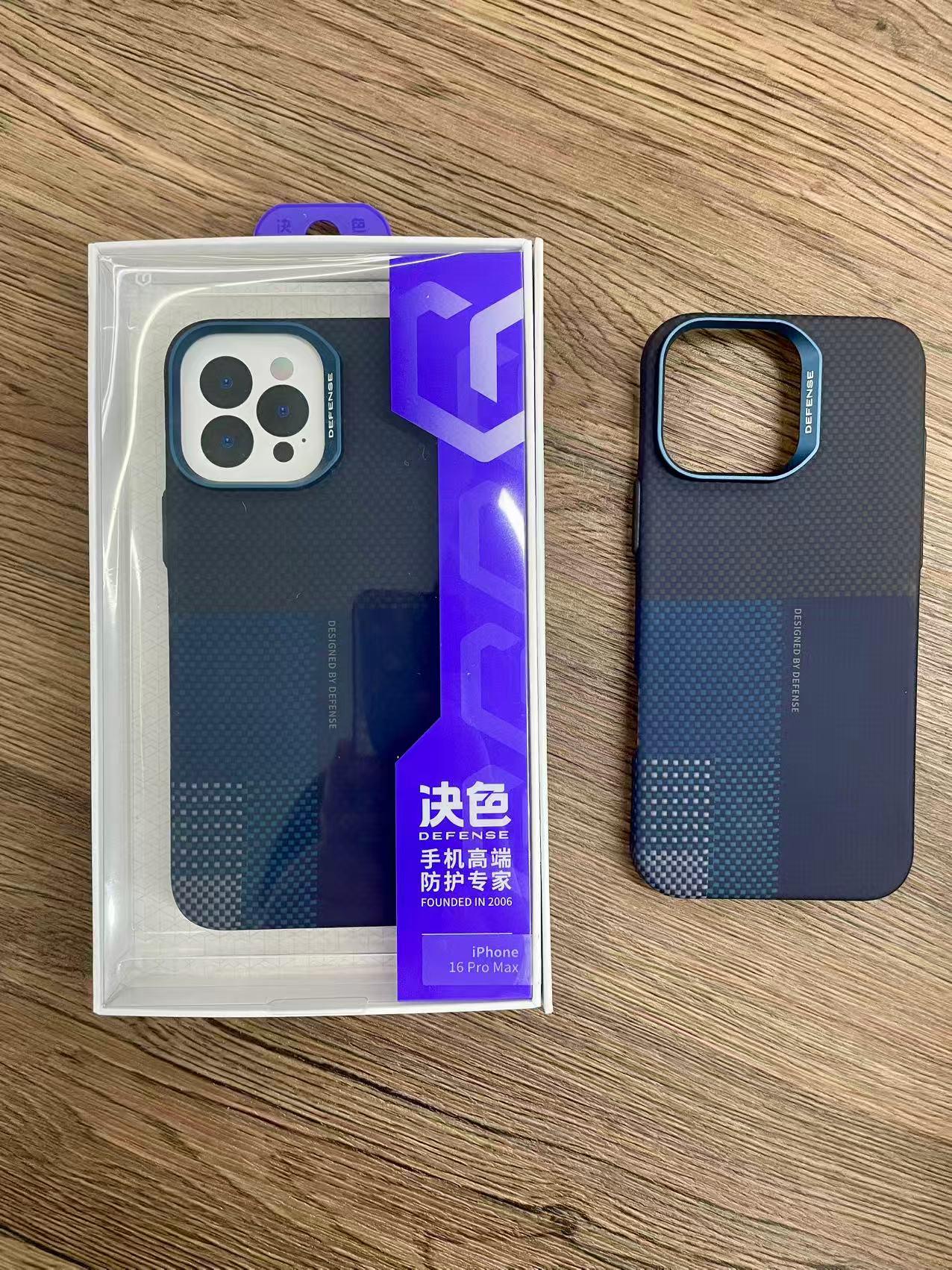 Raptic   Strong    -    Defense    -    Aramid   Fiber   Skin      MagSafe   Compatible   Case   For   iPhone   16   Pro   Max    -    (blue) for iPhone         16         Pro         Max by Covermeup