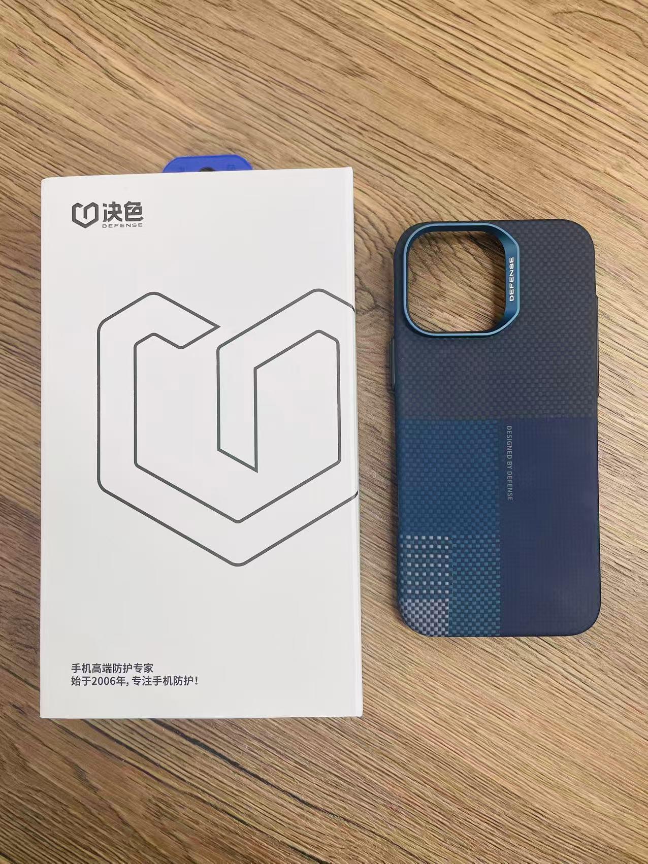 Protective Apple iPhone Back Cover - RAPTIC STRONG - DEFENSE - Aramid Fiber Skin MagSafe Compatible Case for iPhone 16 Pro Max - (Blue) - Style 3