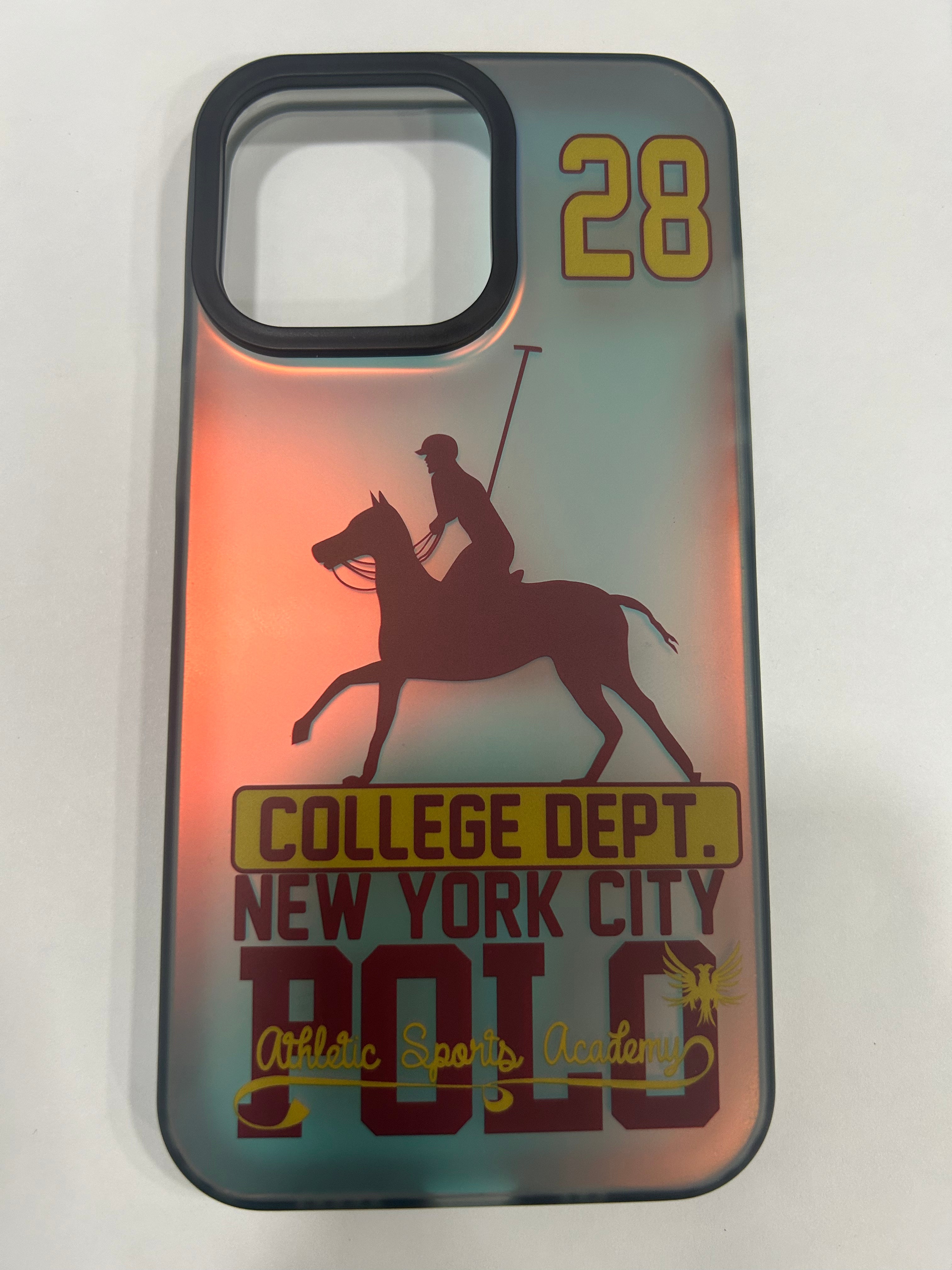 iPhone 3D fluorescent color changing case Jockey Horse Series