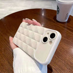 Protective Apple iPhone Back Cover - iPhone 3D Grid Cube Silicone Soft Fashion Case