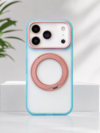 Double Colour Matte Finish Magsafe Stand Case for iPhone 17/18 Pro & Pro Max - iPhone 17 Pro Max / 18 Pro Max - Green/Pink