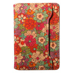 Floral Magsafe Wallet 3 Pockets (Orange)