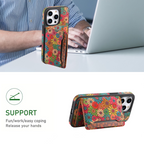 Floral Magsafe Wallet 3 Pockets (Multicolor)