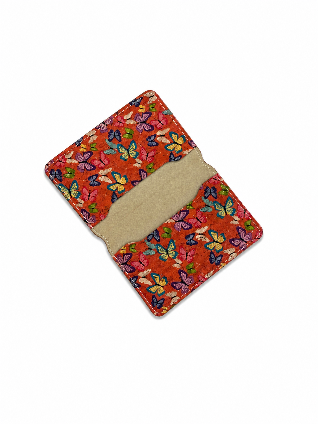 Butterfly Designer Magsafe Wallet 2 Pockets (Orange)