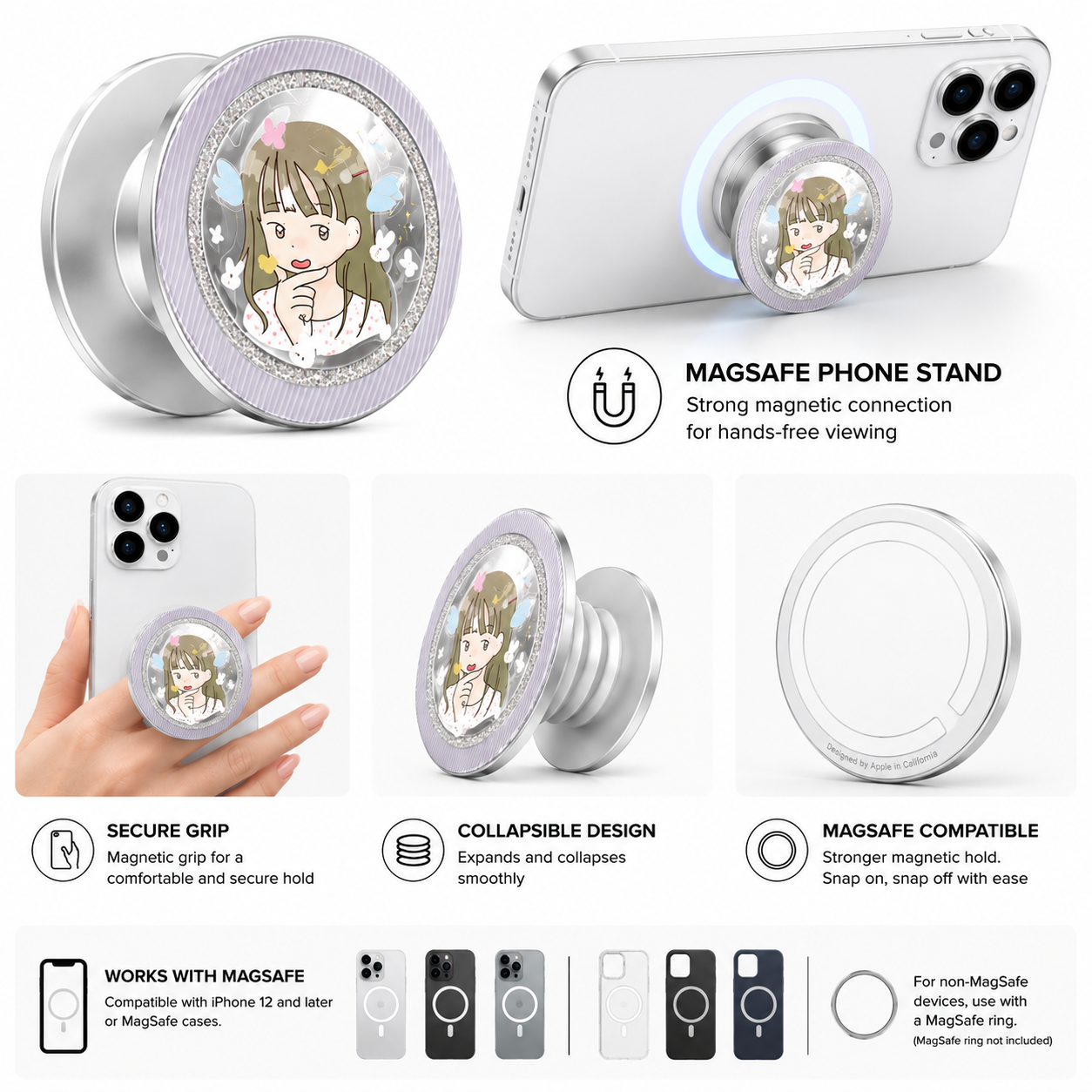 MagSafe Designer Pop Socket (Design 30)