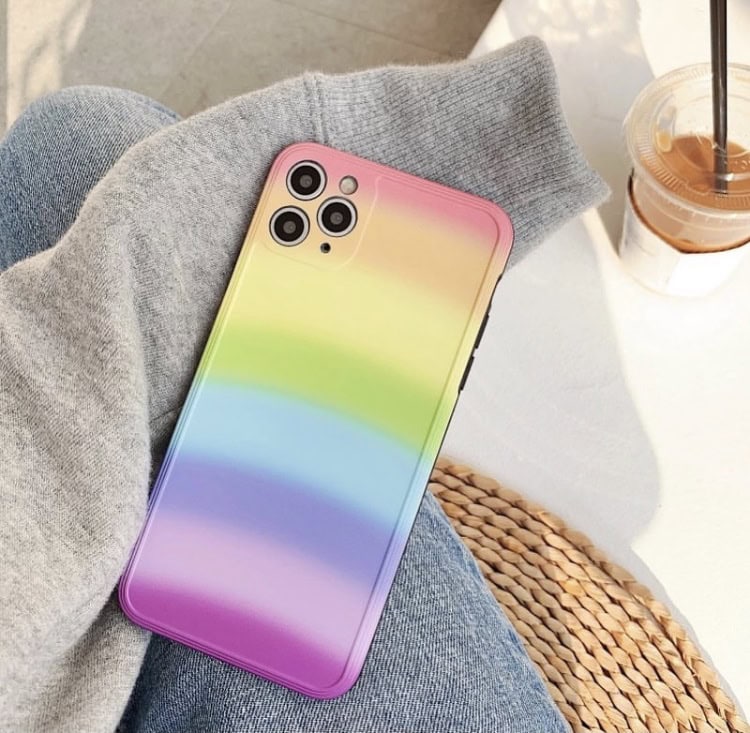 Rainbow Gradient Shaded Soft Case Mobile Case by CoverMeUp - Style 2