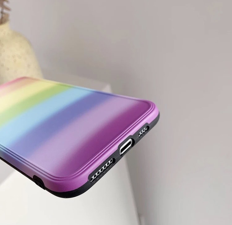 Rainbow Gradient Shaded Soft Case Mobile Case by CoverMeUp - Style 4