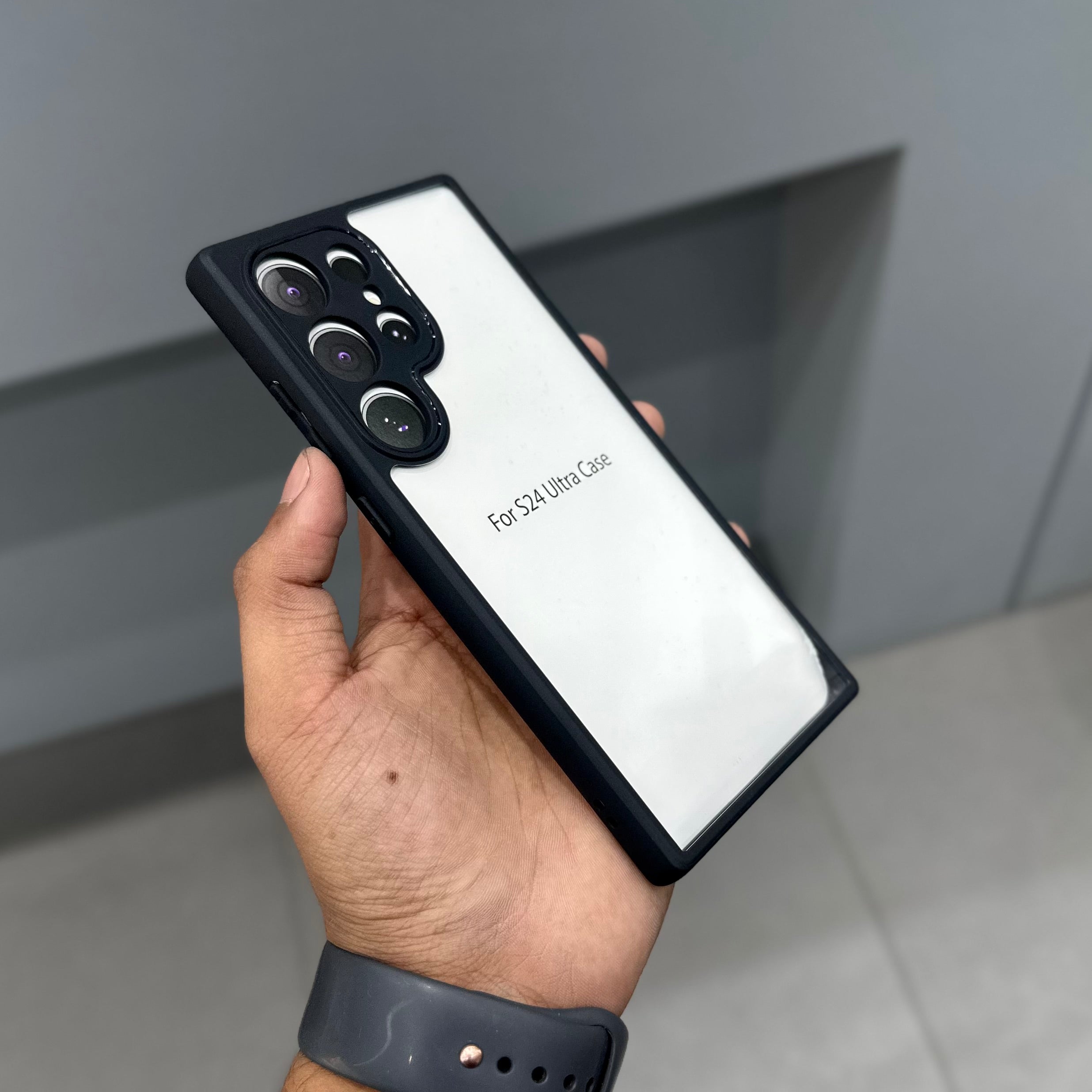 BLACK FRAME CRYSTAL WITH CAMRA GUARD CASE SAMSUNG ( No. 2819 )