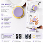 Plain Silicon Magsafe Pop Socket (Purple/Yellow)