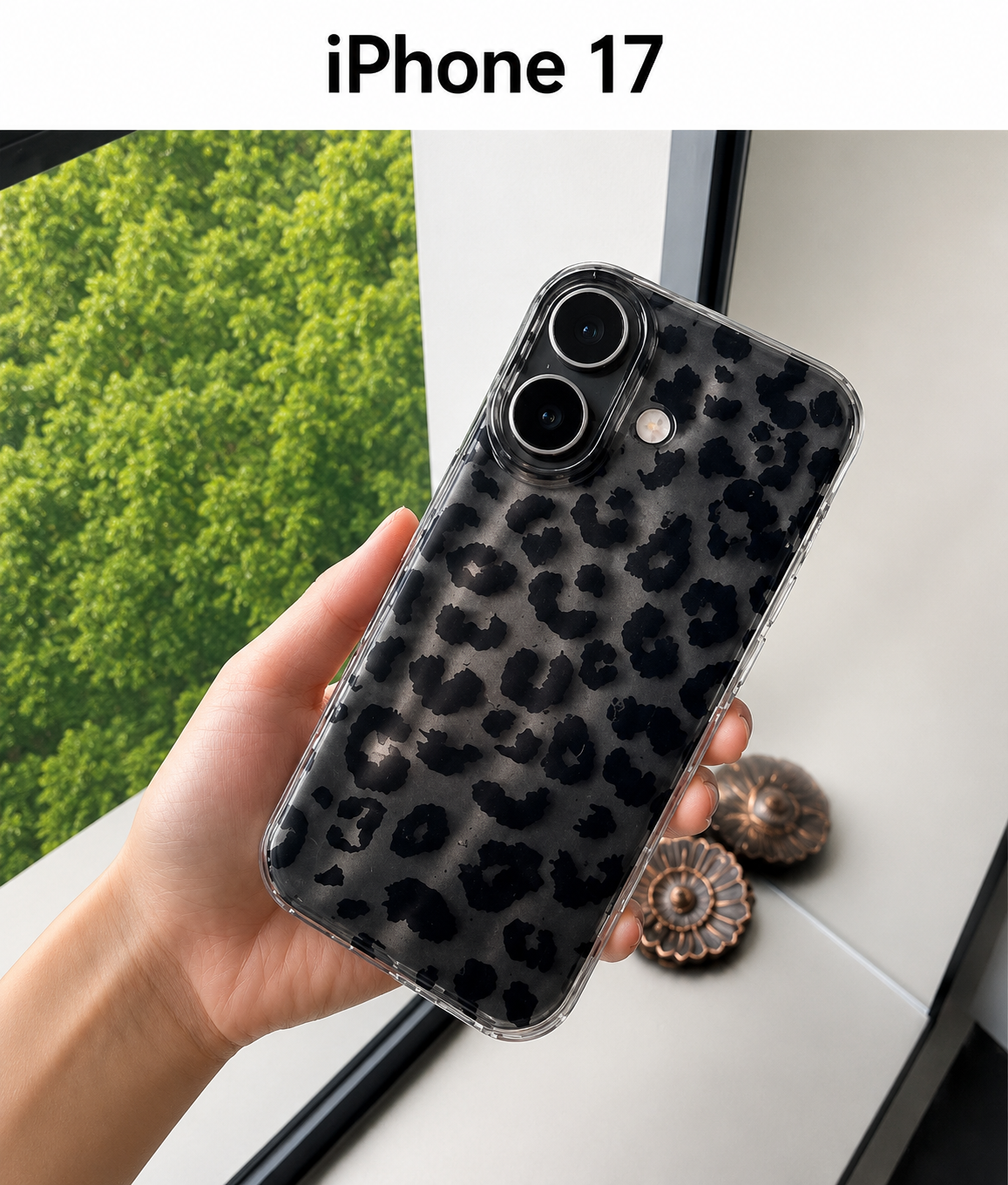 Leopard Pattern Case For iPhone17(Black)