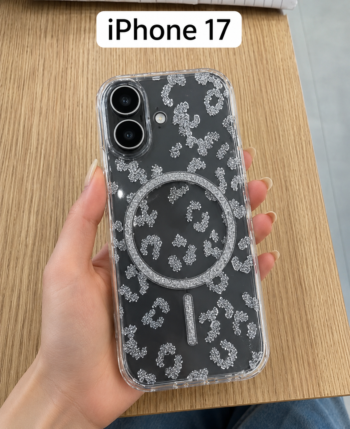 Leopard Pattern MagSafe Case For iPhone17 (Transparent)