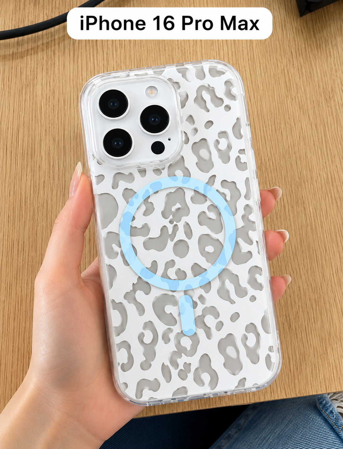 Leopard Pattern MagSafe Case For iPhone16 Pro Max (Matte Finish)