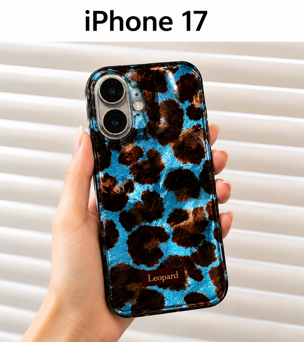 Leopard Pattern Case For iPhone17(Blue/Brown)