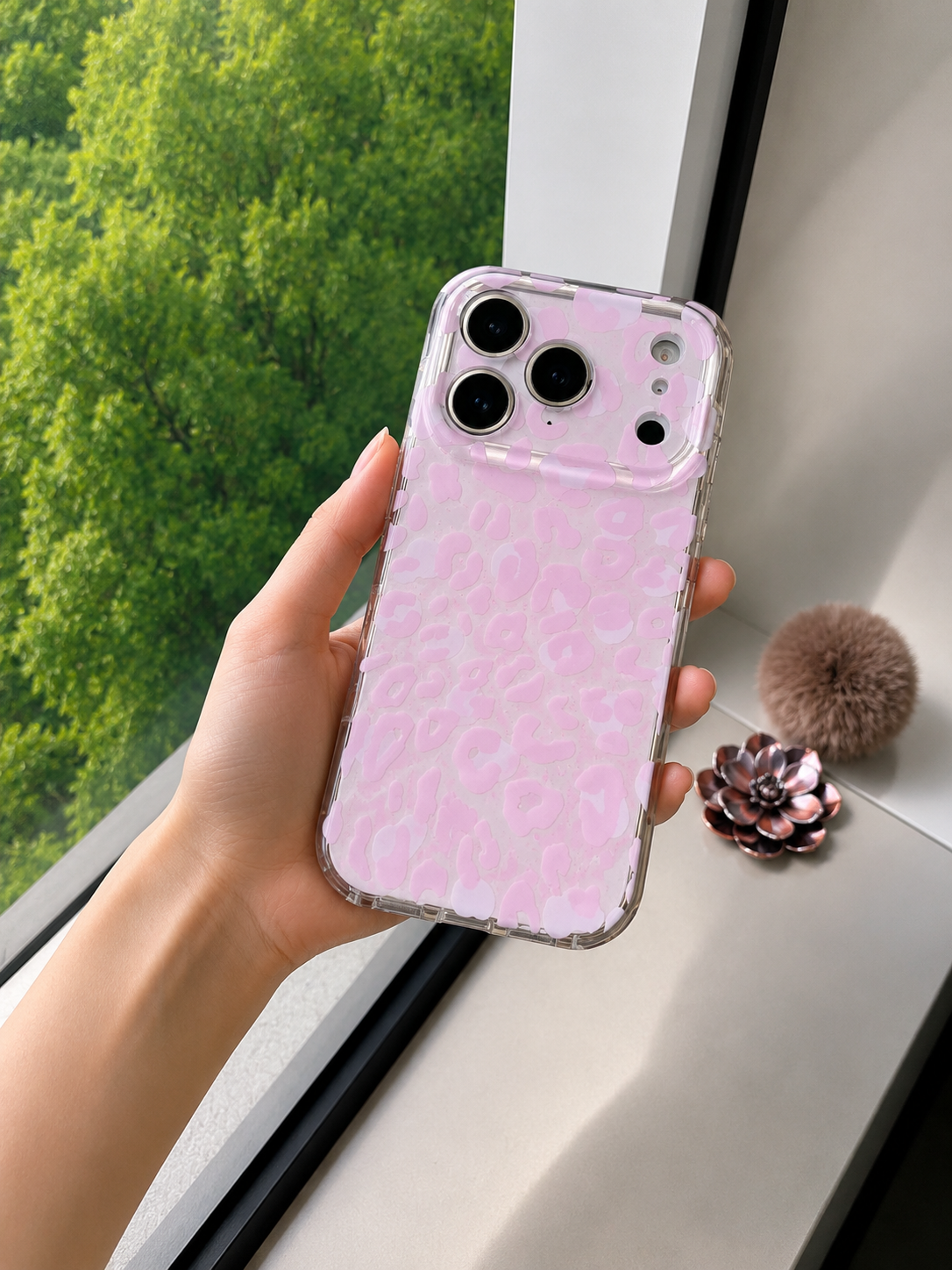 Leopard Pattern Case For iPhone17 Pro Max(Pink)