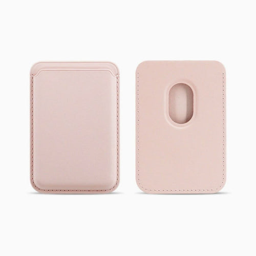 PU MagSafe Leather Wallet - Light Pink