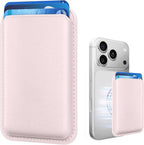 PU MagSafe Leather Wallet - Light Pink