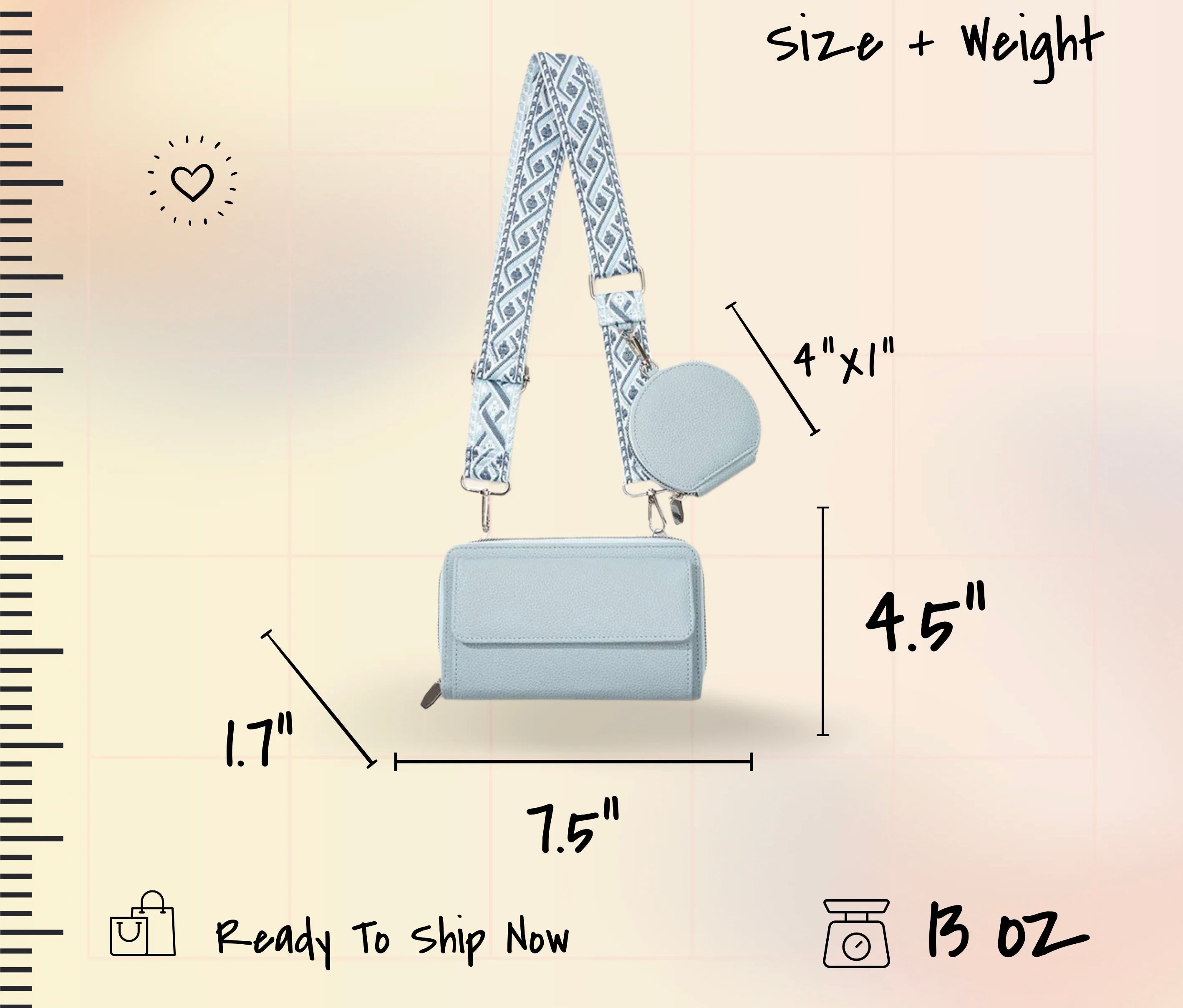 Women’s Cross Body Phone Holder Bags(Blue)