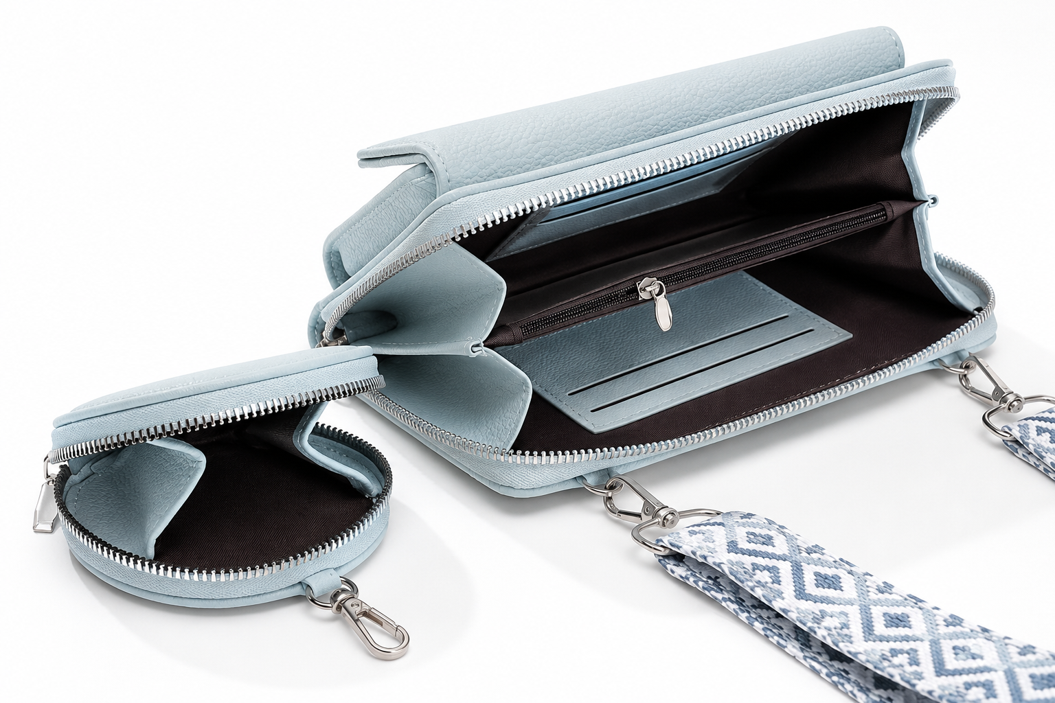Women’s Cross Body Phone Holder Bags(Blue)