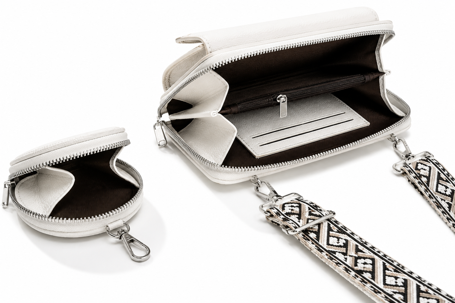 Women’s Cross Body Phone Holder Bags(White)