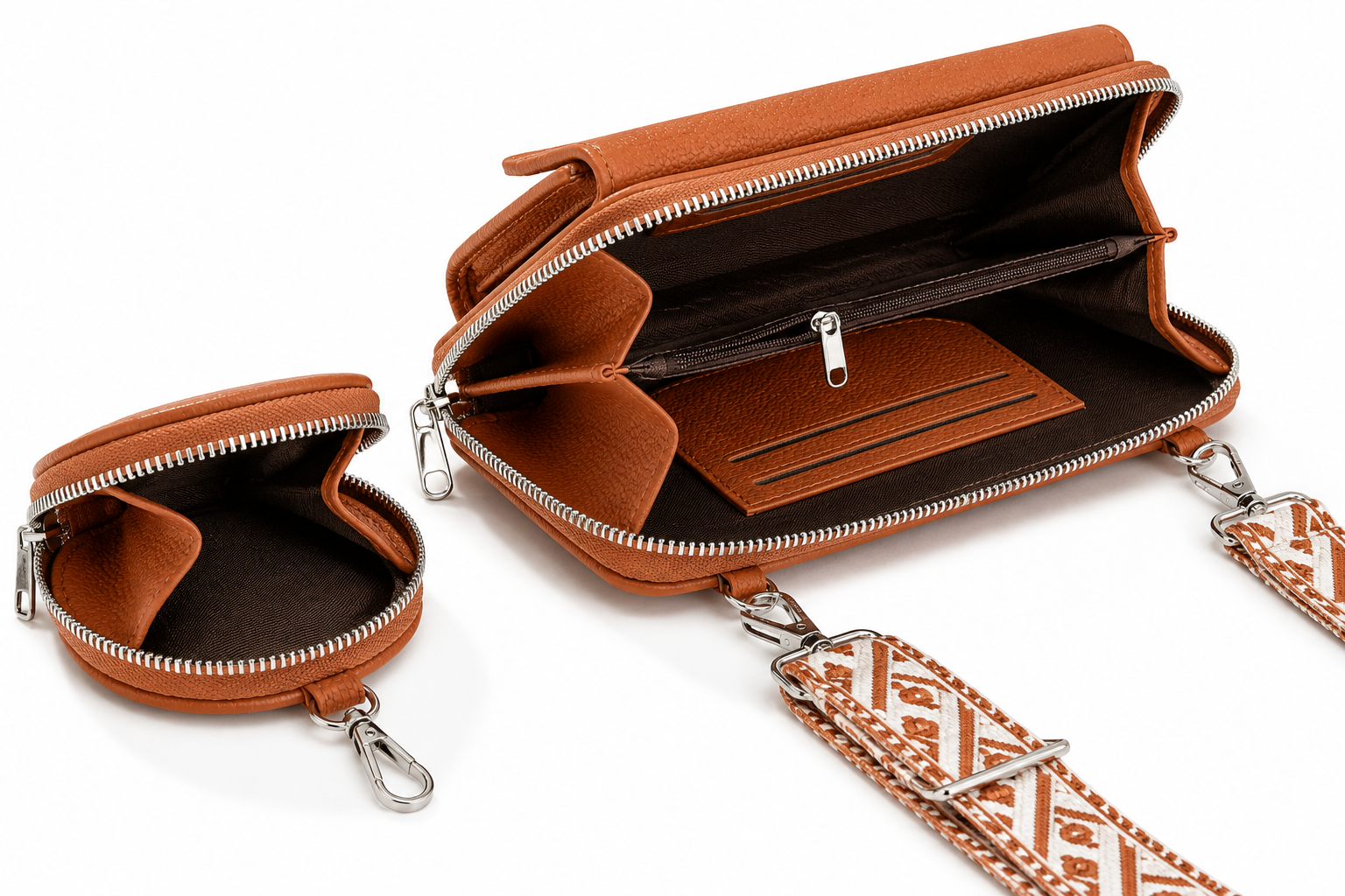 Women’s Cross Body Phone Holder Bags(Orange)