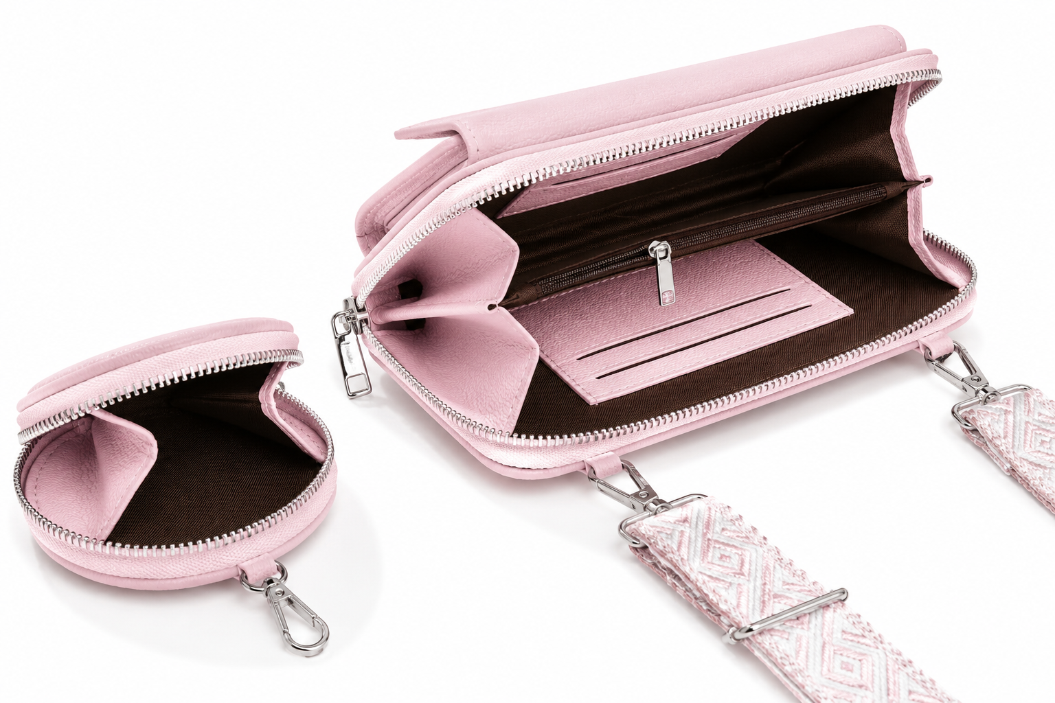 Women’s Cross Body Phone Holder Bags(Pink)