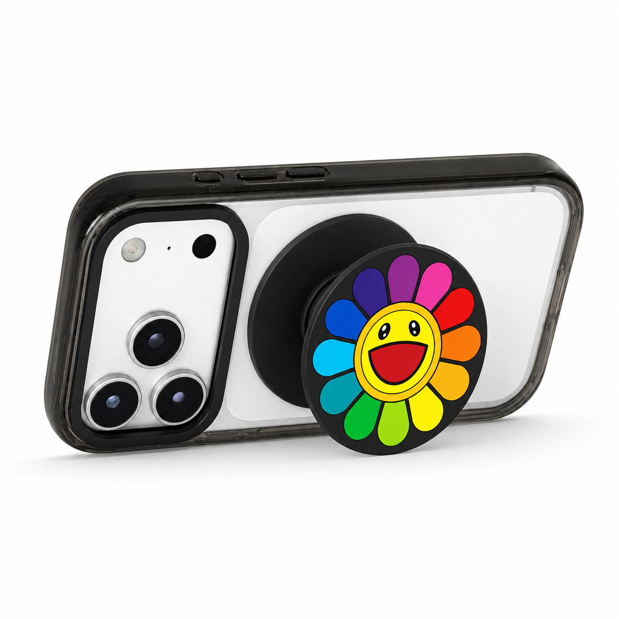 Snappy Floral MagSafe Grip Stand Pop Socket (Rainbow)