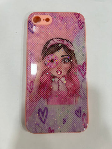 Glitter Printed Silicon Hard Case for iPhone